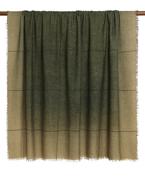 Loss Moss Green Cashmere Silk Throw