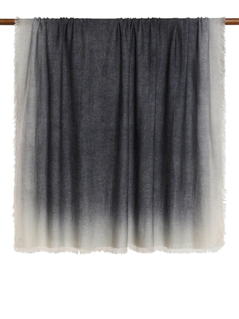 Gaia Charcoal Cashmere Silk Throw