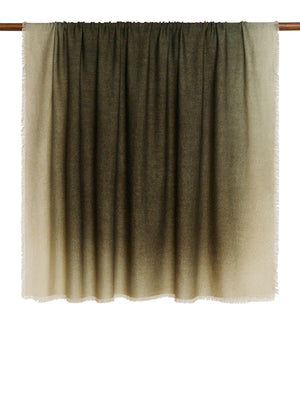Gaia Moss Cashmere Silk Throw