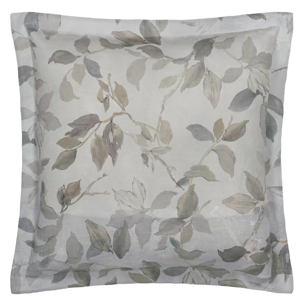 Fleur Blanche Platinum Euro Sham Reverse