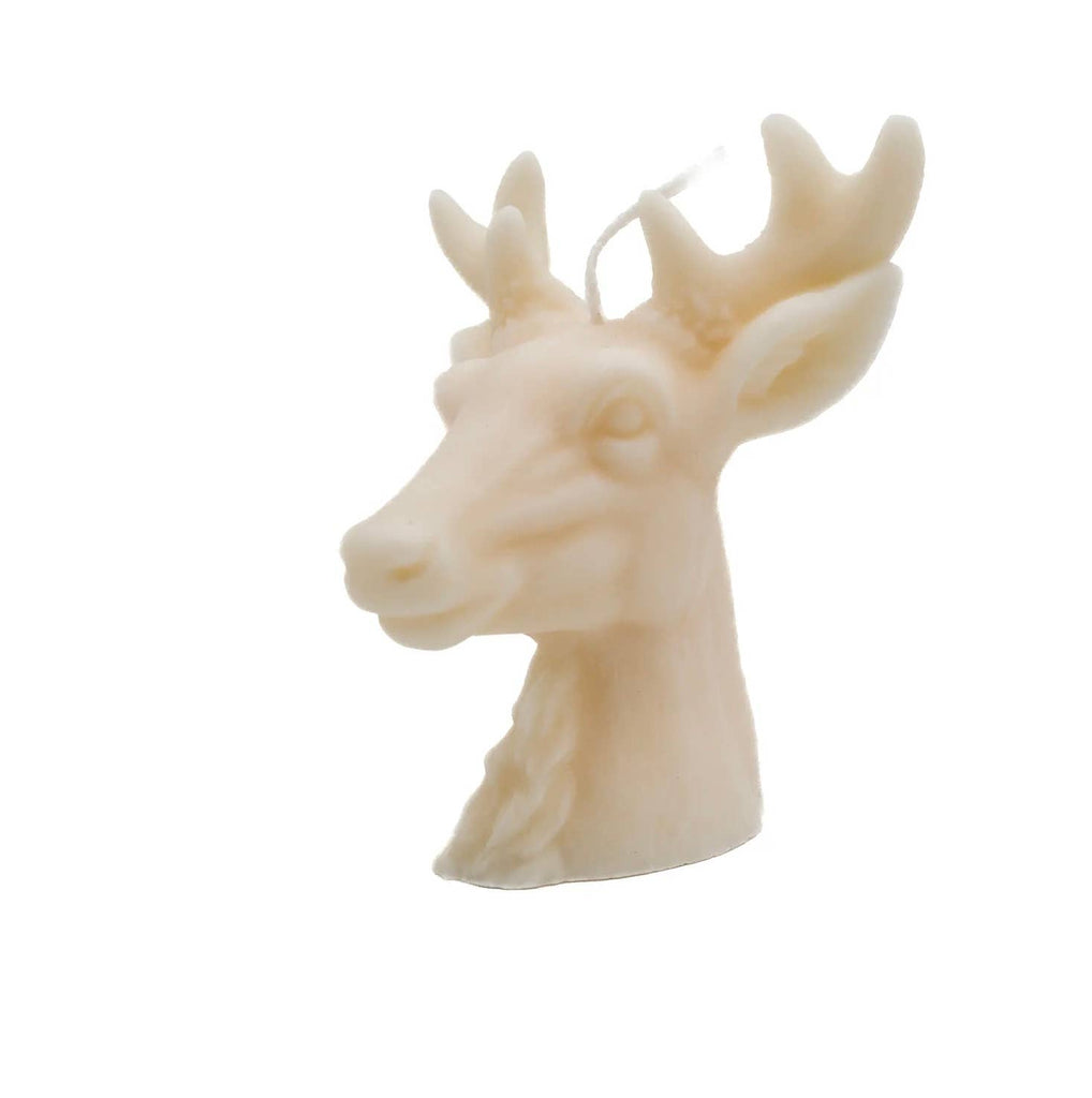 Deer head candle on a white background