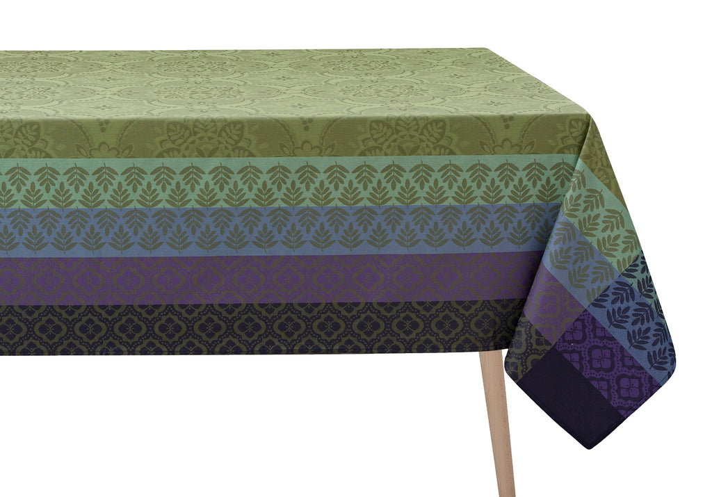 Bastide Olive Coated Tablecloth