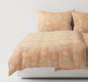 Peach textured bedding set 
