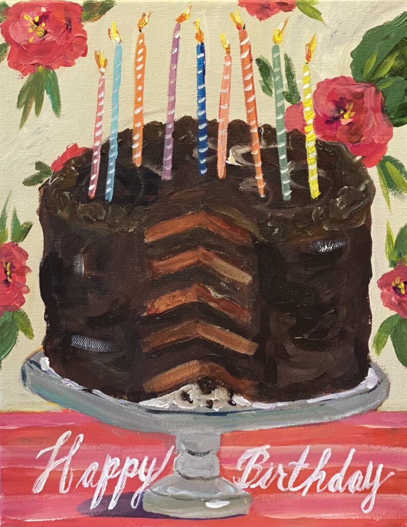 Chocolate Birthday Cake Greeting Card