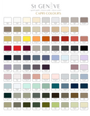 Color swatch chart for St. Geneve Capri Colours with various color samples.