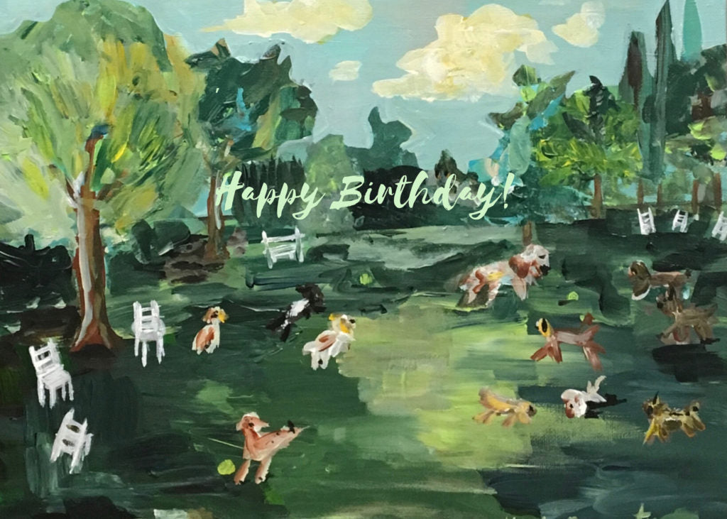 Carpe Diem Papers Dog Park Greeting Card
