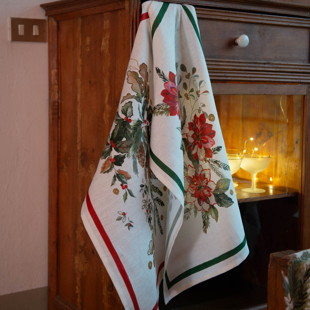 Floral patterned Tea Towel 