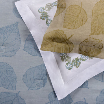 Feuillage Jacquard Close up with Feuillage Embroidered Sham
