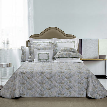 Feuillage Print Bed in Sage Green 