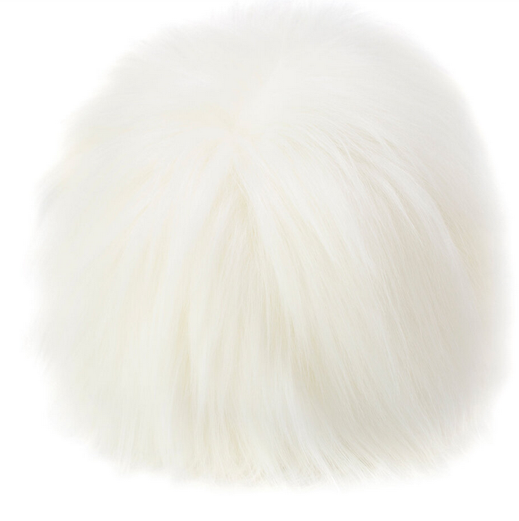 Faux Fur ball in Ivory colour 