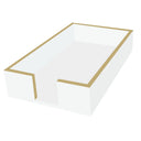 Guest Towel Holder - White with Gold Trim 