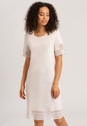 Jona Short Sleeve Nightdress Moonlight - Front view
