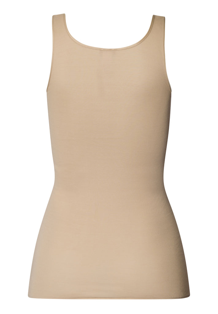 Cotton Seamless Tank Top - beige