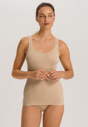 Cotton Seamless Tank Top - beige