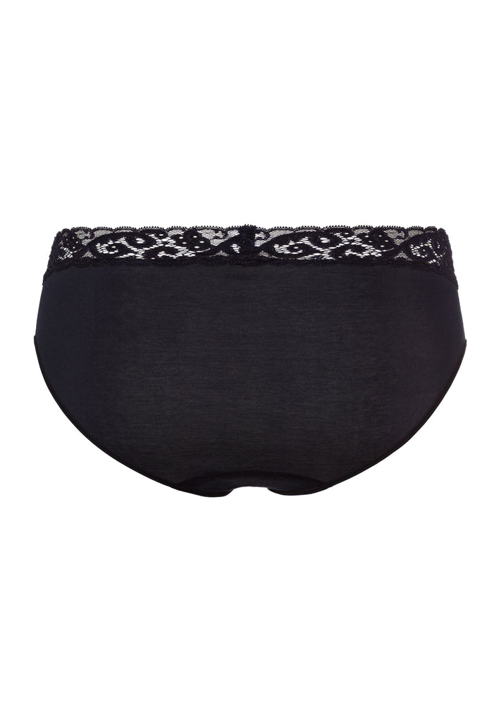 Moments Midi Briefs - Black with lace