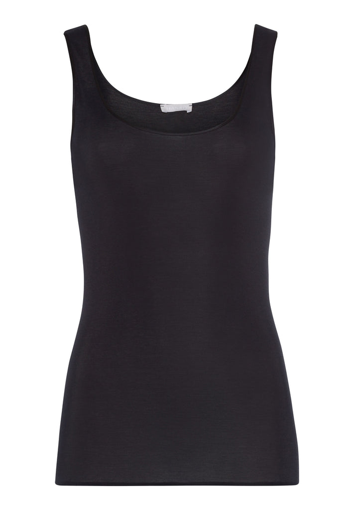 Cotton Seamless Tank Top - black