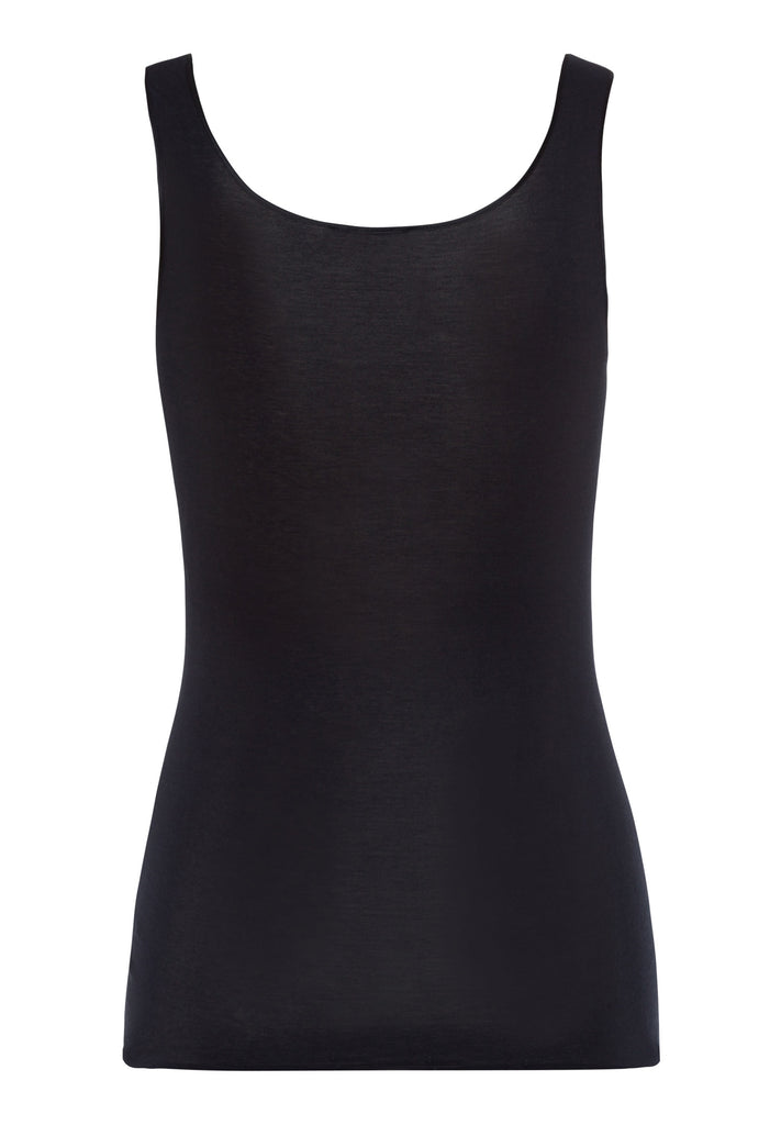 Cotton Seamless Tank Top - black