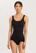 Cotton Seamless Tank Top - black