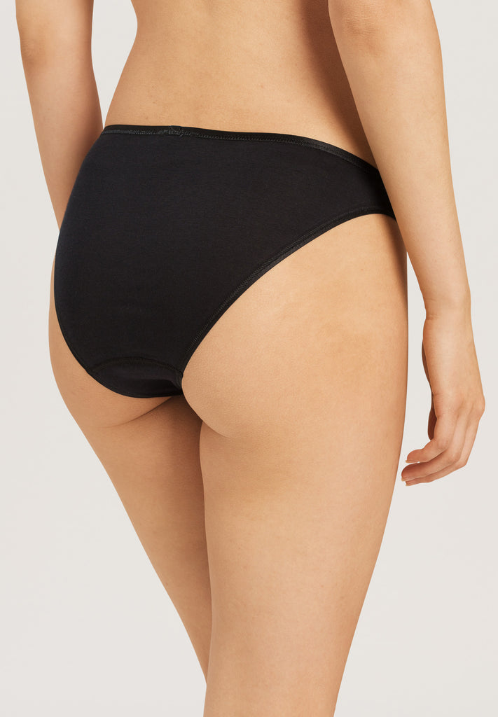 Cotton Seamless Mini Brief - Black