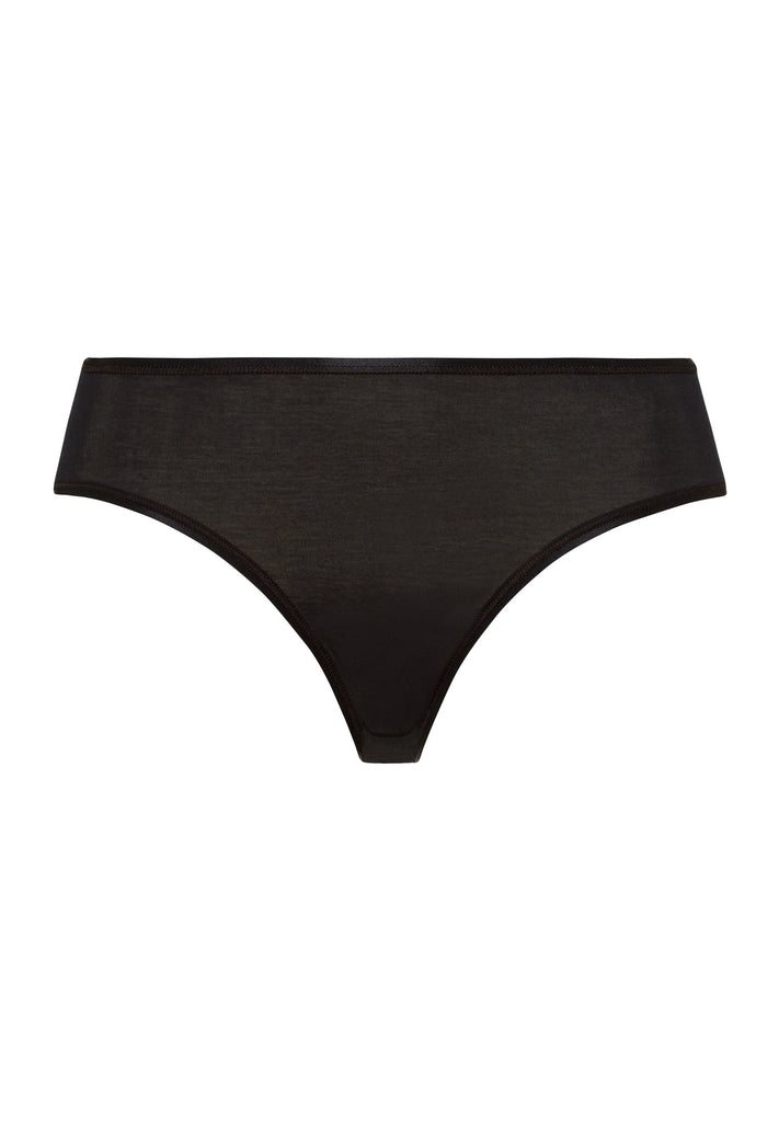 Cotton Seamless Midi Brief - Black