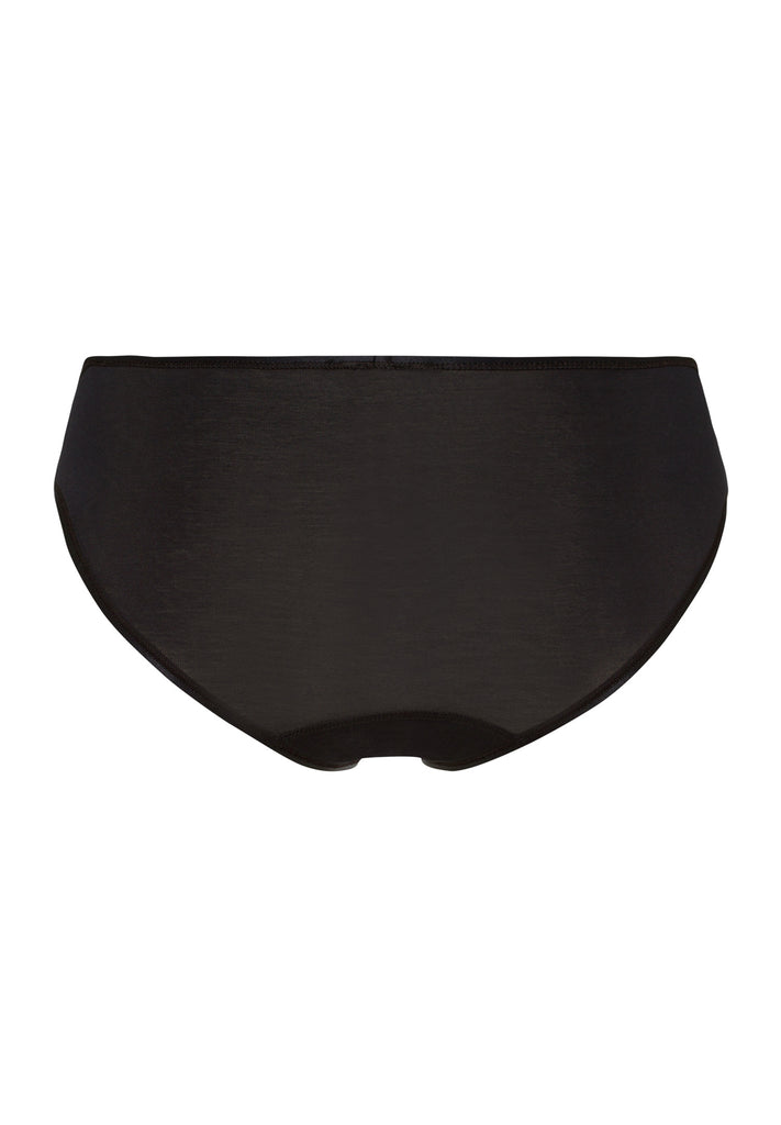 Cotton Seamless Midi Brief - Black