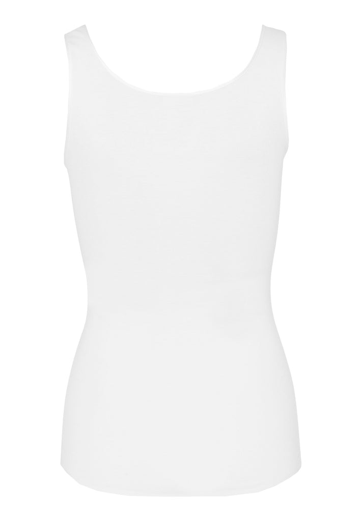 Cotton Seamless Tank Top - white 
