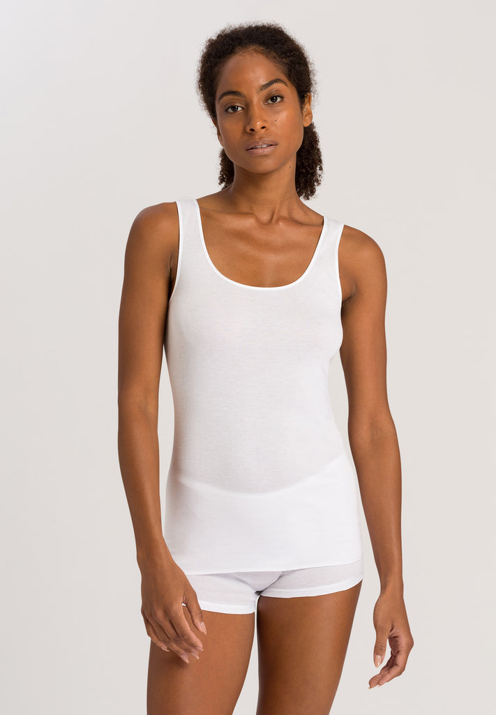 Cotton Seamless Tank Top - white 