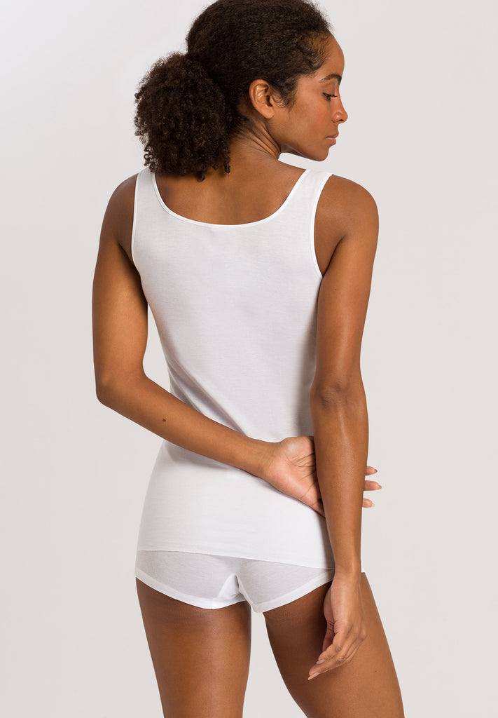 Cotton Seamless Tank Top - white 