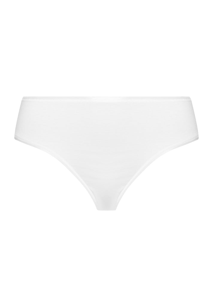 Cotton Seamless Midi Brief - White