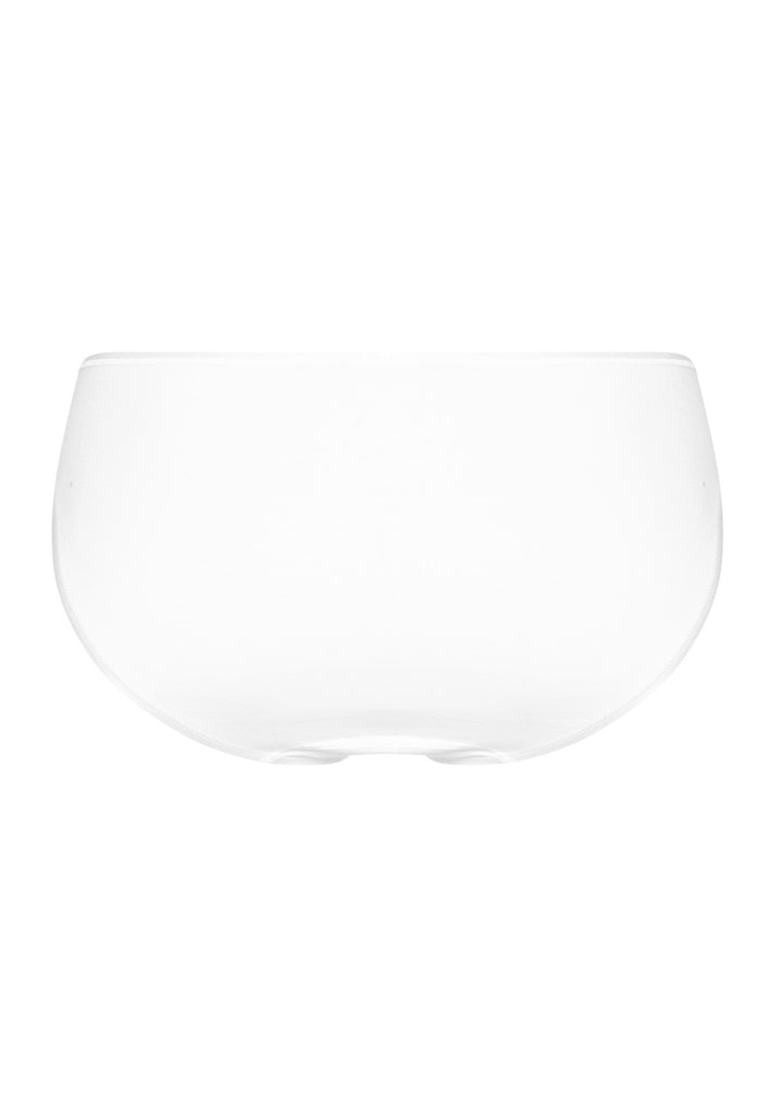 Cotton Seamless Midi Brief - White