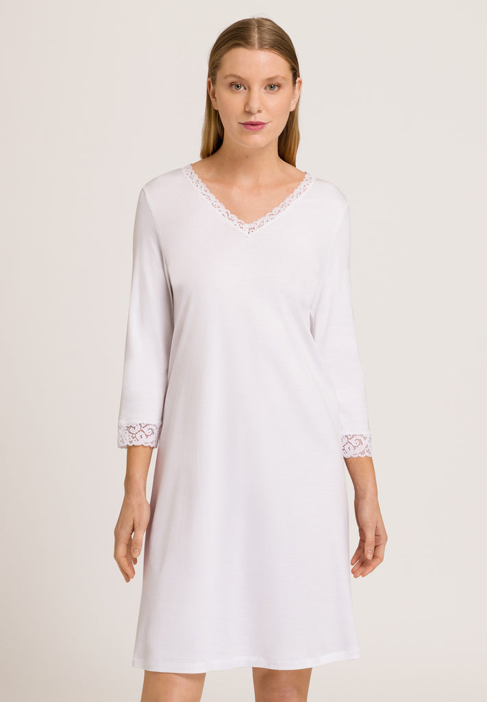 Moments 3/4 Sleeve Nightdress - White