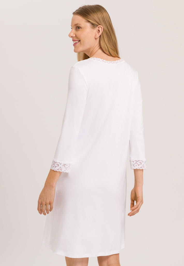 Moments 3/4 Sleeve Nightdress - White