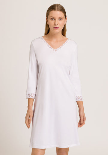 Moments 3/4 Sleeve Nightdress - White