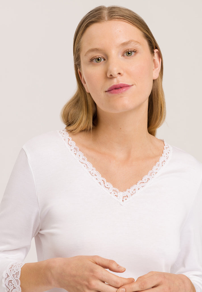 Moments 3/4 Sleeve Nightdress - White