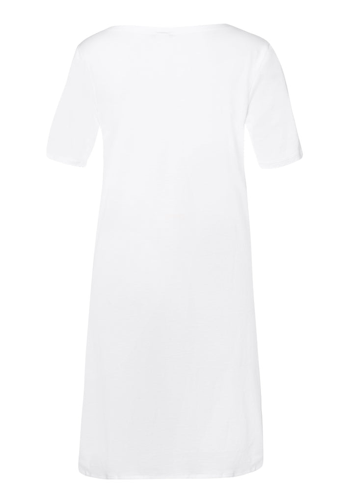 Cotton Deluxe Short Sleeve Nightdress - White