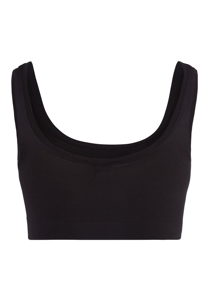 Touch Feeling Crop Top - Black