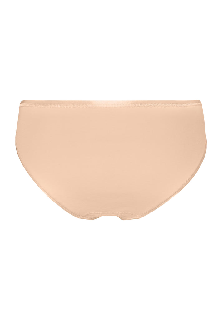 Cotton Seamless Midi Brief - Beige