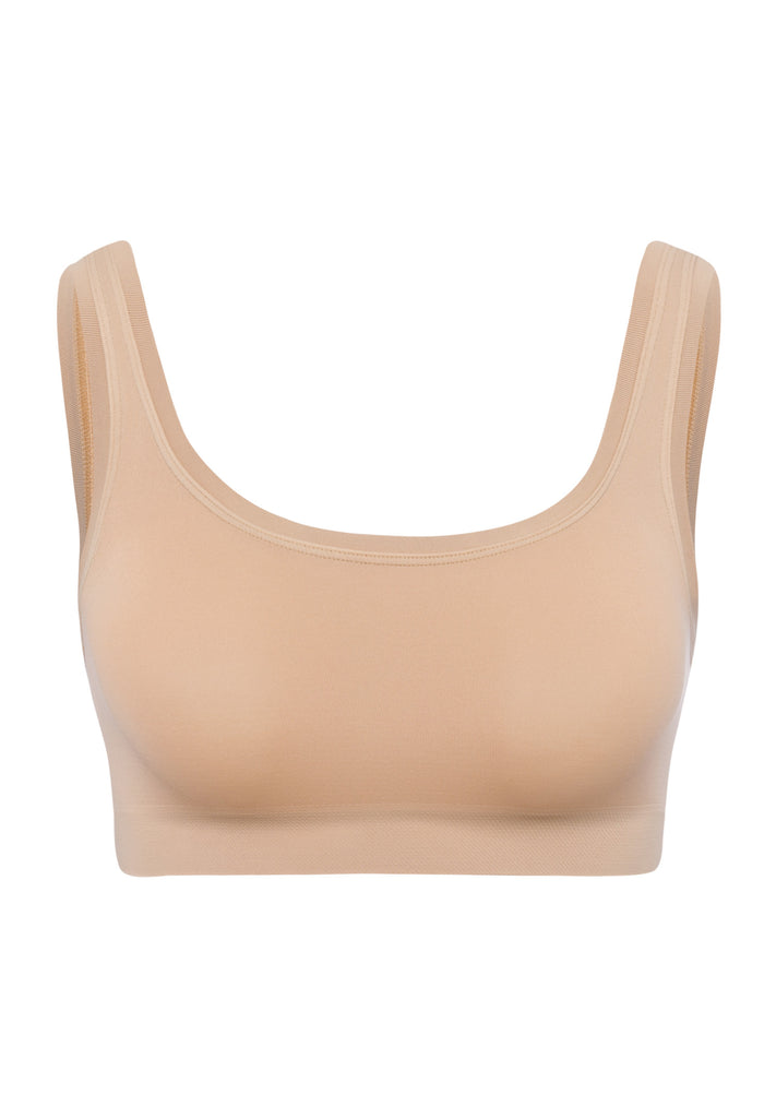 Touch Feeling Crop Top - Beige