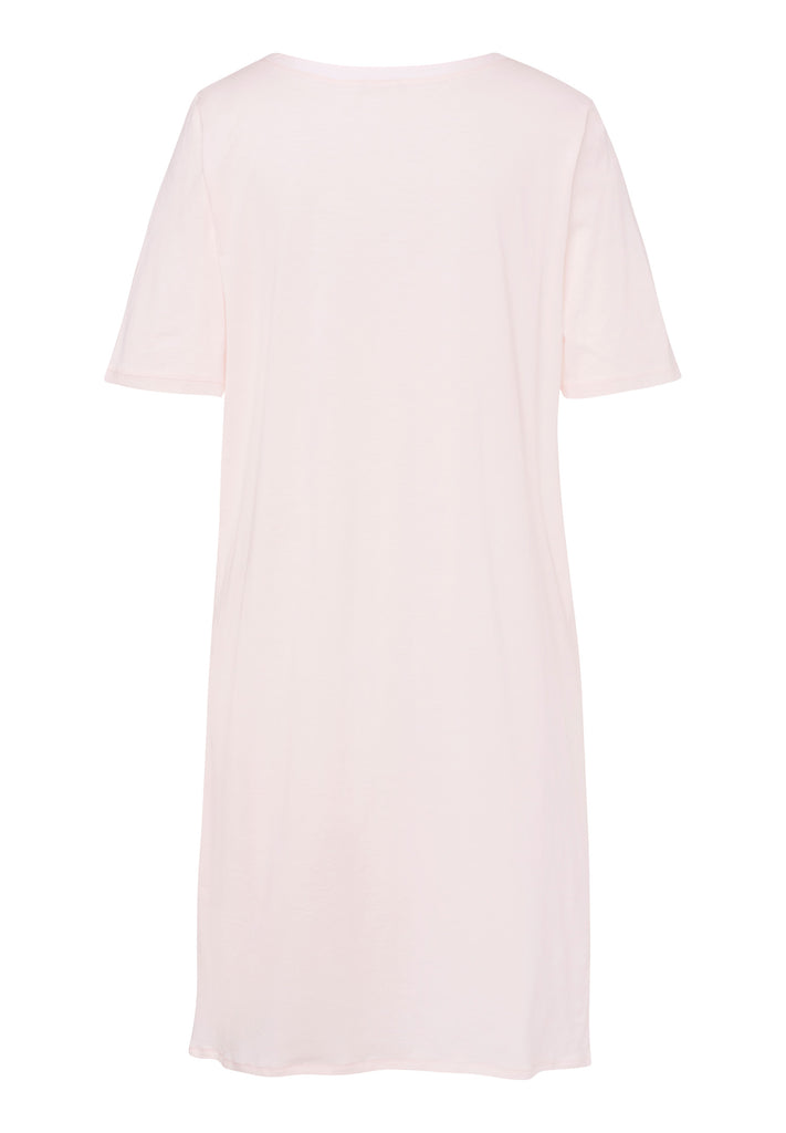 Cotton Deluxe Short Sleeve Nightdress - Crystal Pink