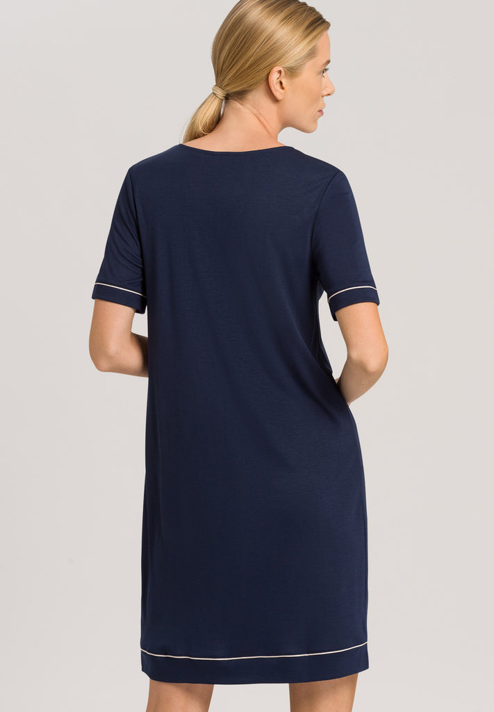 Natural Comfort Short Sleeve Nightdress - Deep Navy