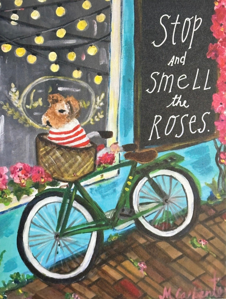 Carpe Diem Papers Stop and Smell the Roses Greeting Card