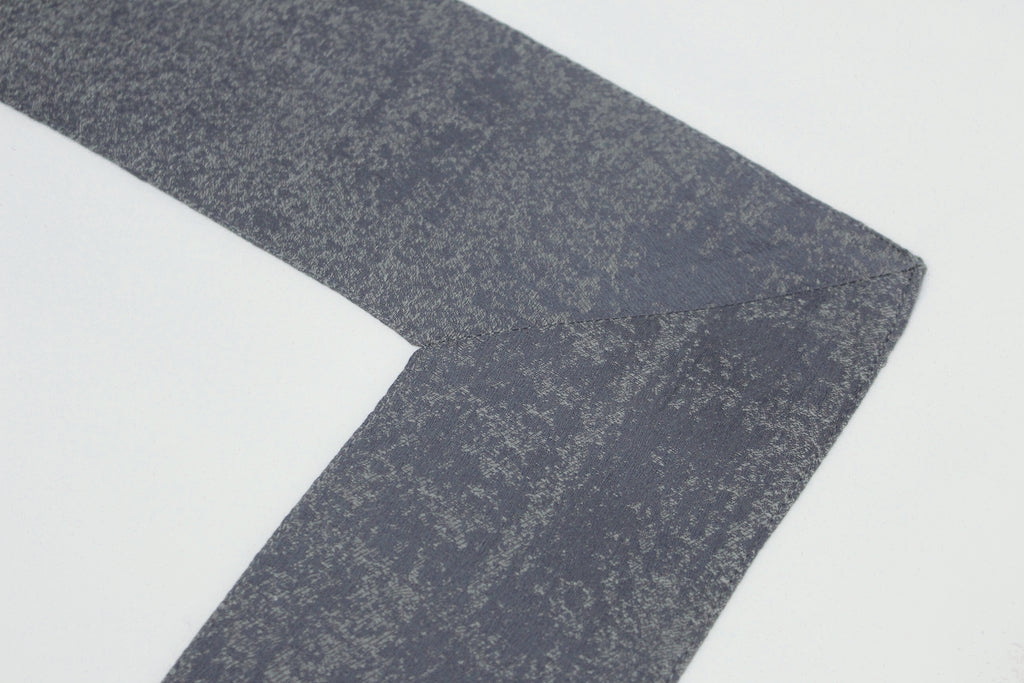 Itca jacquard band design in a navy blue tone on white flat sheet