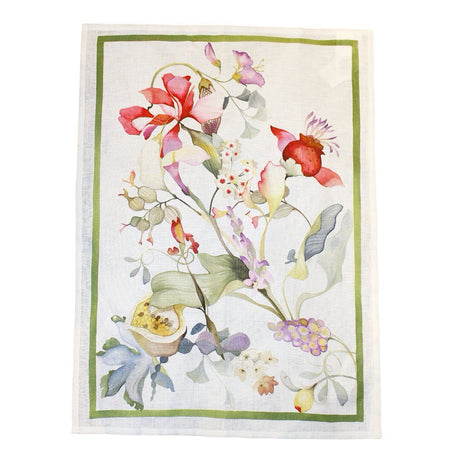 Tea towels with a flower pattern 