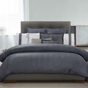 Navy Blue bedding sets up on the bed