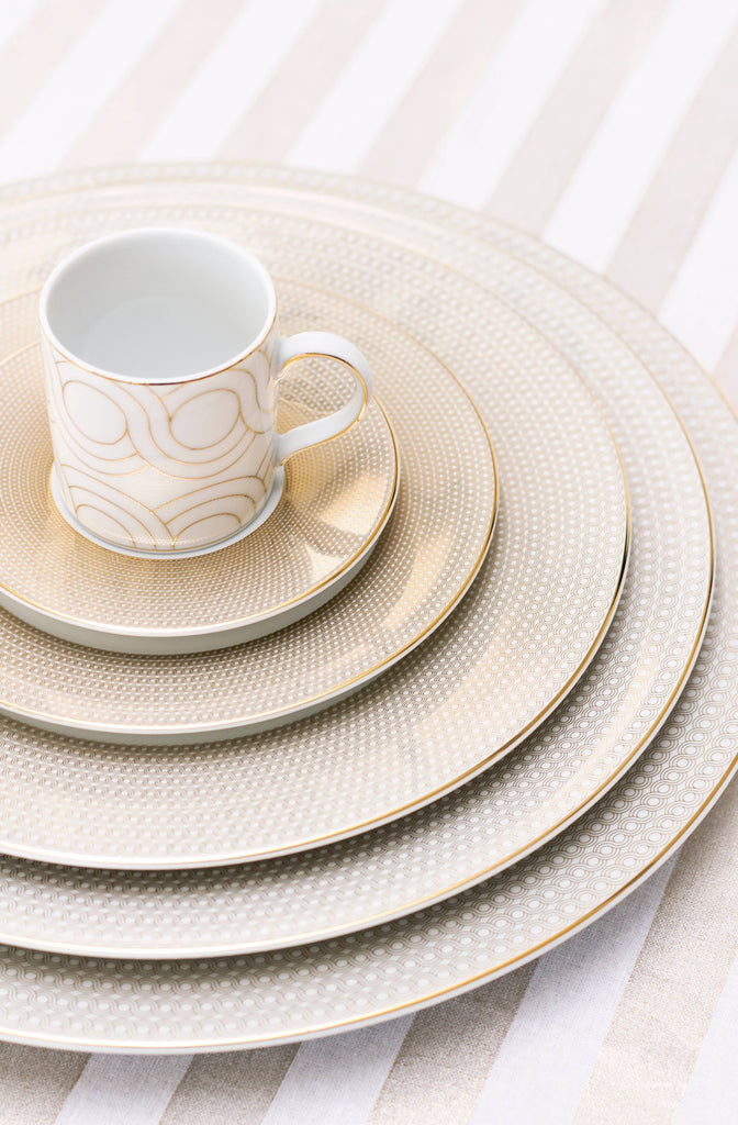 Set of ceramic plates with a cup 
