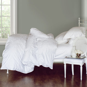 James Bay duvet on bed