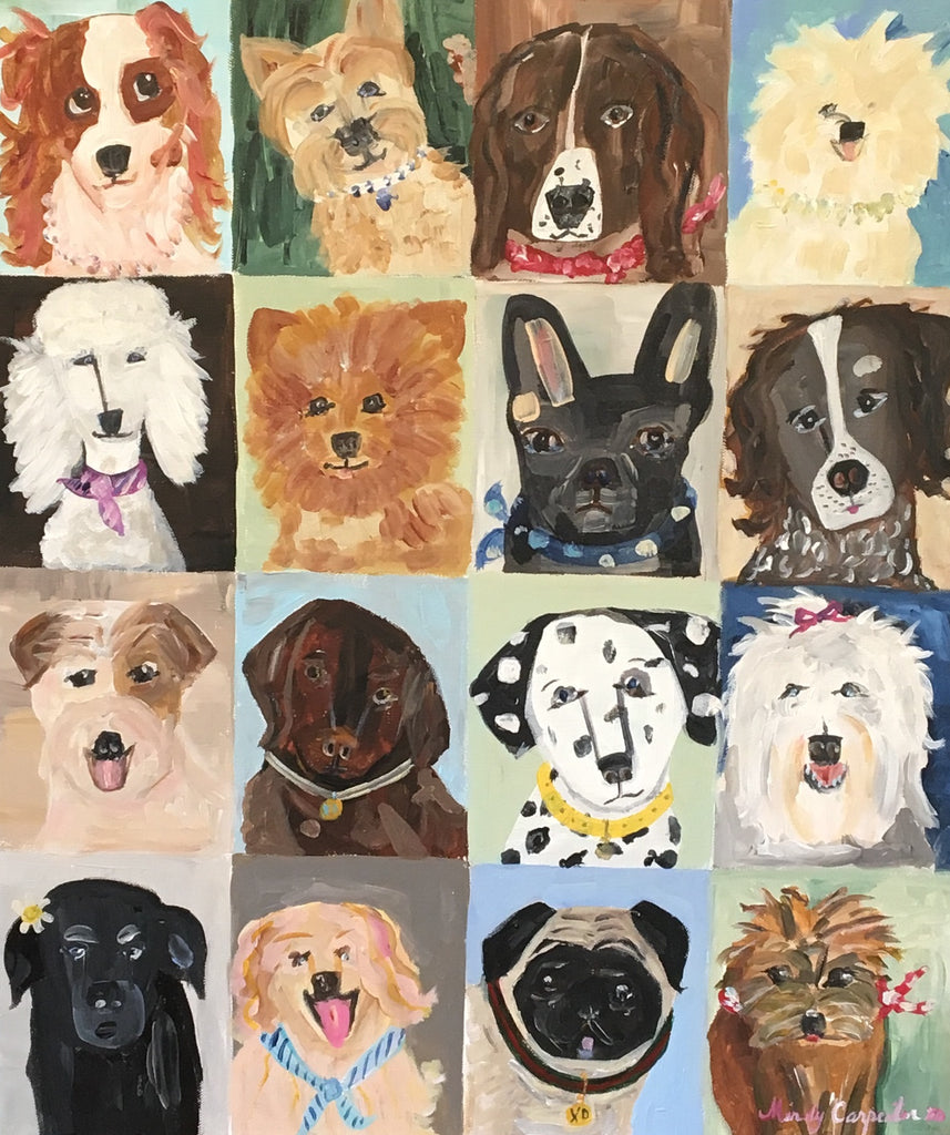 Carpe Diem Papers Les Chiens Greeting Card