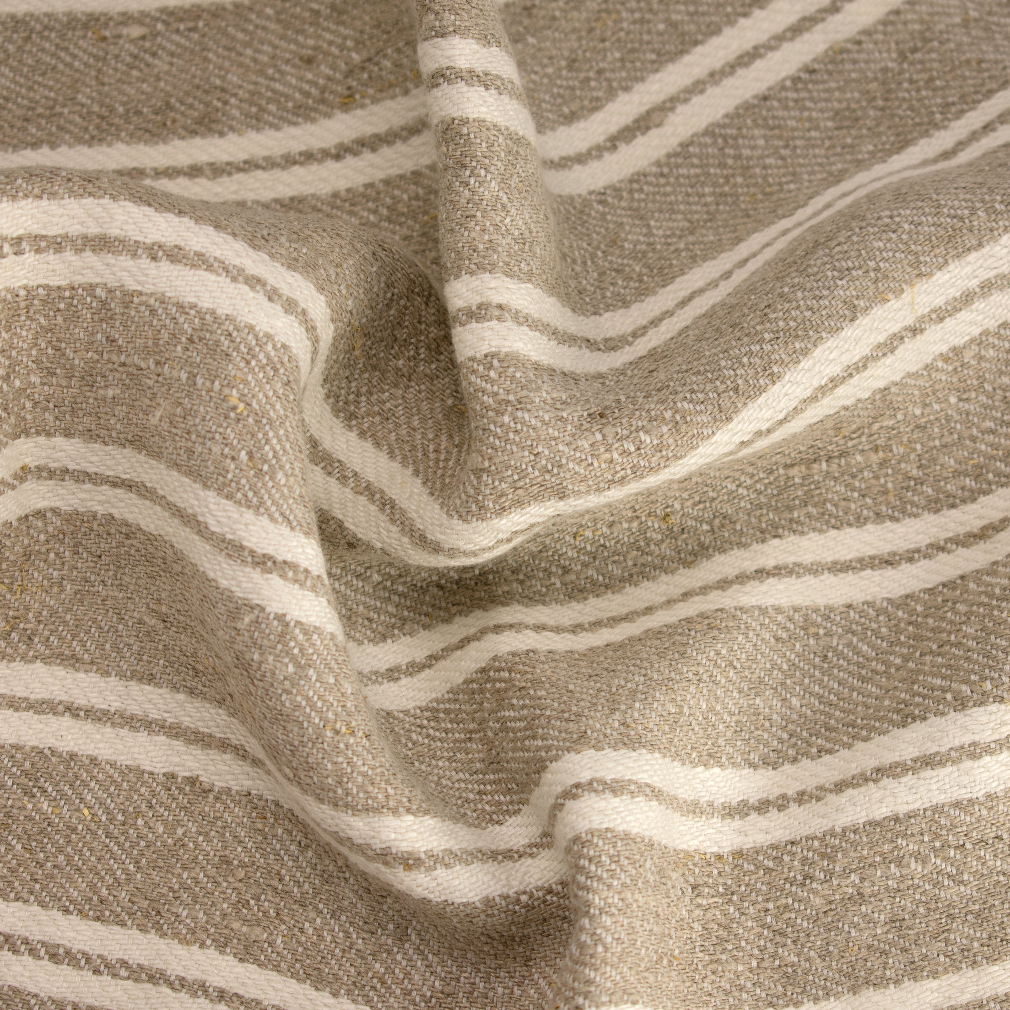 Natural with ivory stripes