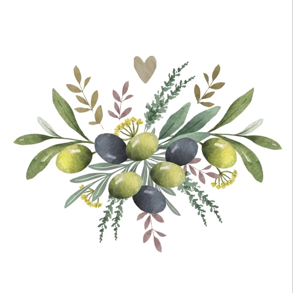 Olives & Herbs cocktail napkin
