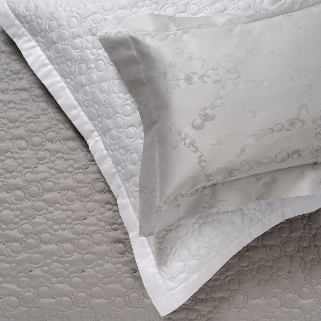 Textured  Sham in platinum colour 